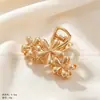 Presilha de Cabelo Flor Brilhante Estilo Retrô Francês Design de Nicho de Luxo Leve Presilha de Tubarão Acessórios de Cabelo para Mulheres Clip para Parte de Trás da Cabeça de Alta Qualidade