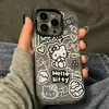 Ins Fresa kt Hello Kitty Manzana 15promax Funda para Teléfono Móvil iPhone14 Transparente Borde Negro 13 Dos Tonos 12 Femenina X