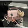 Estilo Coreano 2025 Nicho Dulce y Fresco Estilo Universitario Bolso Cuadrado Pequeño para Mujer Versátil para el Trabajo Bolso de Mano/Hombro de Gama Alta