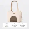 Bolso Cruzado Simple Transpirable Estilo Coreano Ins, Bolso de Gato de un Solo Hombro, Bolso para Perro, Espacio Grande Portátil Ajustable, Bolso para Mascotas para Salidas