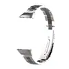 Adequado para Pulseira do Relógio Huawei Band 6, Pulseira de Aço Inoxidável Sólido com Três Contas, Pulseira de Metal Universal para Honor Band 6/7