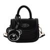 Bolsa Infantil Estilo Nuevo Otoño e Invierno Estampado de Oso Lindo Mini Bolso Silla Bolso de Mano para Niñas Elegante Bolso Cruzado de Princesa