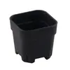 Vaso quadrado raso extragrosso multiespecificação, vaso de plástico para jardinagem, vaso de flores quadrado carnudo, preto e branco transparente de corte
