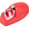 Afilador de cuchillos para exteriores de dos ranuras, mini utensilio de cocina multifuncional, cuchillo de cocina doméstico, acero de tungsteno, cerámica, piedra de afilar rápida