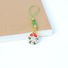 Llavero con colgante de disco U para teléfono móvil con dibujos navideños creativos, colgante de Papá Noel y alce, regalo de Navidad