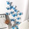 PY3051 Decoración navideña 3D estéreo textura copo de nieve azul pegatinas de mariposa fondo para el hogar pegatinas de pared decorativas DIY