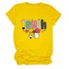 Amazon comercio exterior transfronterizo en stock casual europeo y americano cuello redondo eBay camiseta para mujer con lazo, corte holgado, manga corta