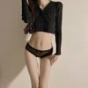 Ropa Interior de Encaje Bordado para Mujer Verano Delgada Sexy Estilo Pura Lujuria Calzones de Cintura Baja Levanta Glúteos