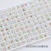 Dongzhou Rosa Sakura Recubierto Accesorios de Pedrería para Uñas Roca Dulce Corazón Retorcido Vidrio Puntiagudo Pedrería Brillante Adhesivo para Uñas Pedrería