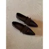 Primer Encuentro con Zapatos Mary Jane de Punta Estilo Vintage con Aumento Oculto de Altura para Mujer, Zapatos Planos sin Cordones para Commuter con un Toque Francés