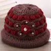 Gorro de invierno para mujeres de mediana edad y mayores, cálido y resistente al frío, forrado de forro polar y engrosado, gorro de algodón