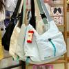 Bolso Mensajero de Clase de Color Contrastante Simple para Estudiante Tutoría Cordón Versátil Casual Cruzado Estilo Harajuku Japonés Bolso de Hombro