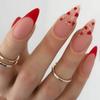 Unhas Vestíveis Transfronteiriças de Comércio Exterior, Adesivos de Unha de Aranha Preta Doce e Descolada Personalizados, Peças de Manicure Vestíveis, 24 Peças de Unhas Prontas