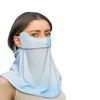 Máscara de protetor solar longo véu anti-ultravioleta das mulheres proteção para os olhos de seda de gelo proteção do pescoço fina máscara de guarda-sol facial respirável verão