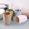 Taza de enjuague bucal familiar simple y elegante, taza de plástico de color sólido para cepillo de dientes, taza de cepillo de dientes para parejas, taza de agua para lavarse