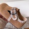 Sandálias Birkenstock Estilo Coreano para Crianças Primavera e Outono 2025 Sapatos de Couro para Meninas Sapatilhas Retrô para Meninas Boca Rasa Solado Macio Sapatos para Bebês e Crianças Tendência