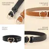 Cinturón Nuevo Versátil de Mezclilla con Hebilla de Corazón Simple Versátil Moda para Jeans Estudiante Decorativo Cinturón para Mujer