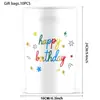 Bolsa de Plástico Colorida Feliz Cumpleaños Bolsa para Fiestas Bolsa para Dulces y Regalos Bolsa Decorativa para Fiesta de Cumpleaños