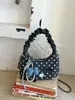 2026 Nuevo Bolso de Hombro de Moda para Mujer, Lindo, de Lunares con Lazo, Cadena Cruzado, Bolso Nube