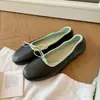 Versão em Couro de Vaca Laço Sola Macia Raso Plano Sapatilhas Femininas Couro Genuíno Primavera e Outono Novo Estilo Sapatos de Rolo de Ovo