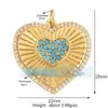M18 L26 K07 Accesorios para joyería DIY colgante de cobre puro colgante pequeño luna triángulo corazón de melocotón redondo marca