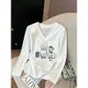 Camiseta de Manga Raglã com Decote V de Algodão Bambu de Manga Longa Outono 2026 para Mulheres Nicho Redutora de Idade Emagrecedora Versátil Camada Base