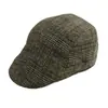Gorra retro para hombre, boina a cuadros de otoño e invierno, gorra coreana de mediana edad, gorra progresiva informal Joker, venta al por mayor