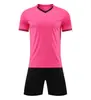 Traje respirável e que absorve o suor de manga curta para adultos e crianças, Camisa de treino para competição esportiva no mesmo estilo, Uniforme de futebol personalizado por sublimação