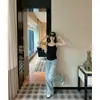 AI # Camisola gris con copas para mujer, adecuada para el verano, se puede usar como capa interior o exterior, cubre los lados del busto, top sin mangas tipo tubo