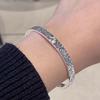 Pulsera de Plata Triturada Hielo Pie Plata 9999 Plata Esterlina Sólida Pulsera para Mujer Pulsera de Plata Regalo para Enamorado Novia