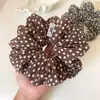 Atmosfera francesa elástico de cabelo pequeno floral macio para mulheres novo requintado moderno corda de cabelo para rabo de cavalo coque acessórios de cabelo