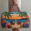 2026 Nueva Serie Transfronteriza de Árbol de Coco Hawaiano Bolso de Viaje Acolchado Portátil de Corta Distancia Bolso Multifuncional para Deportes y Fitness