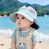 Sombrero de sol para niños y niñas, anti-UV, de verano, de ala grande, fino y transpirable, para pescador