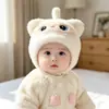 Gorro para Bebé para Otoño e Invierno, Gorro de Felpa, Cálido y Grueso, Gorro con Protección para las Orejas para Bebés Pequeños, Gorro Cortavientos para Niños y Niñas