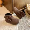 Botas Cano Alto Birkenstock Retrô Femininas 2026 Novo Outono Inverno Laço Doce Versátil Botas Franzidas Merade Botas Martin