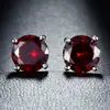 Pendientes de Cristal de Zirconia Blanca Redonda con Garras Cuatro, Explosiones Blancas K Blancas de Shein Transfronterizos para Mujer, 8 mm, Joyería de Oreja Simple de Moda Versátil