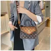 Bolsas de Luxo para Mulheres, Novas Bolsas de Mão Estampadas Retrô, Bolsas Quadradas Elegantes e Versáteis com Múltiplos Compartimentos para Ombro Único e Transversal