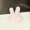 Accesorios infantiles semiacabados de felpa con lentejuelas de cabeza de conejo para DIY, tela de lazo, aplique de conejo, accesorios de decoración para zapatos y sombreros