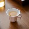 Taza de té con asa de cerámica creativa hecha a mano pura Mi Yan, taza de degustación de té no caliente, taza de té de Kung Fu de color sólido para el hogar, taza maestra