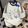 Camiseta de Manga Corta Versátil Creativa Personalizada de Algodón Puro de Peso Pesado para Hombres y Mujeres, Top Casual Holgado de Verano con Cuello Redondo