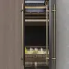 Manípulo de Porta de Vidro Sem Moldura Extremamente Minimalista, Manípulo de Porta de Madeira Maciça em Aço Inoxidável para Quartos Privados, Hotéis e Shoppings