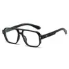 Gafas de Sol Cuadradas de Doble Puente Estilo Europeo y Americano 2026, Gafas de Sol de Gelatina de Colores de Moda con Protección UV para Hombres y Mujeres