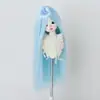Peruca para Boneca BJD 346 Folha Luo Li Acessórios de Cabelo para Vestir Boneca Franja Longa Cabelo Longo Liso Múltiplas Cores Disponíveis