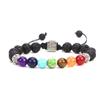 Pulsera rectangular europea y americana transfronteriza de aleación árbol de la vida ojo de tigre piedra volcánica tejida pulsera de moda pulsera