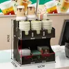 Porta-copos de papel descartável, dispensador de copos para loja de milk tea, porta-copos multifuncional para balcão de cafeteria