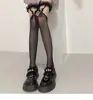 Calcetines Sexy de Encaje Blanco JK con Tirantes para Mujer Verano Delgados de Media Caña Calcetines de Conejo Dulces y Picantes Calcetines Lolita de Seda Negra