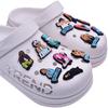 Estación internacional Amazon Comercio electrónico transfronterizo Serie Homie Zapatos con agujeros Zapatos Accesorios de flores PVC Pegamento suave Zapatos de jardín Hebilla de zapato
