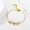Pulseira de Pingente de Diamante em Forma de Gota de Aço Inoxidável Europeu e Americano Conjunto de Joias de Colar e Pulseira Simples de Alta Qualidade para Moda Feminina