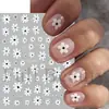 Pegatinas Transfronterizas para Uñas Estilo Ins Japonés Flor Blanca Linda Flor Adhesivas para Uñas Venta al por Mayor