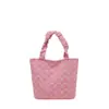 Bolsa de Casamento Estilo Coreano Felicidade Dupla Artística Feminina 2026 Nova Bolsa de Lona para Noiva Texturizada Nicho Bolsa de Ombro para Madrinha